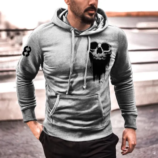 Men's Retro Skull Hoodie - Styletaken.chimpone.com 