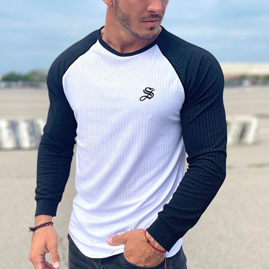 

Men's Casual Sports Breathable Long-sleeved T-shirt
