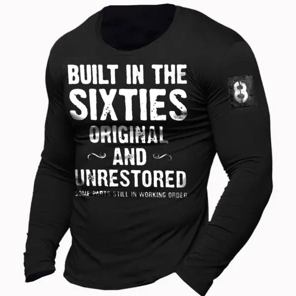 Mens Built In The Sixties Unrestored Motorcy Printed T-shirt - Styletaken.chimpone.com 