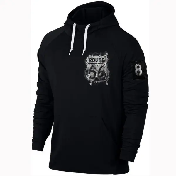 Men's 66 Road Print Mid-neck Hoodie - Styletaken.chimpone.com 