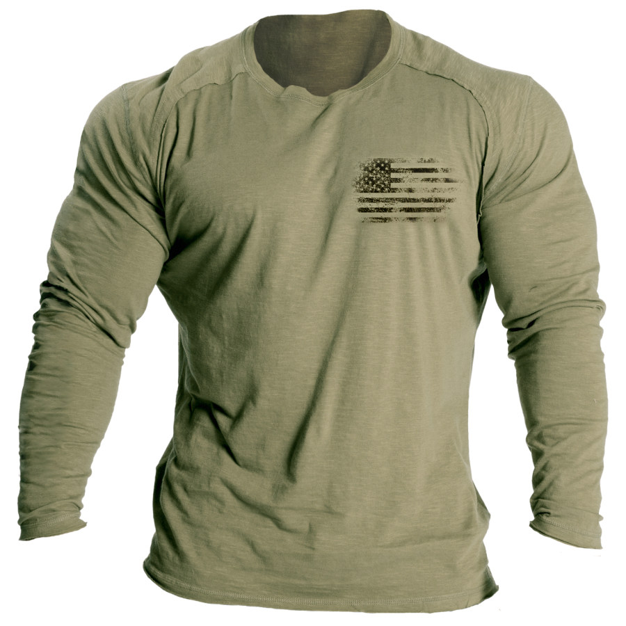 

Men's Outdoor Leisure And Comfortable Cotton Long-sleeved T-shirt