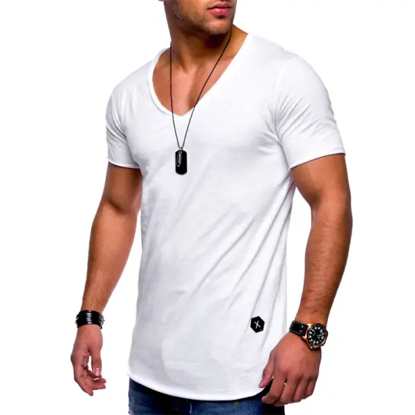 Basic V-Neck Tshirt - Nikiluwa.com