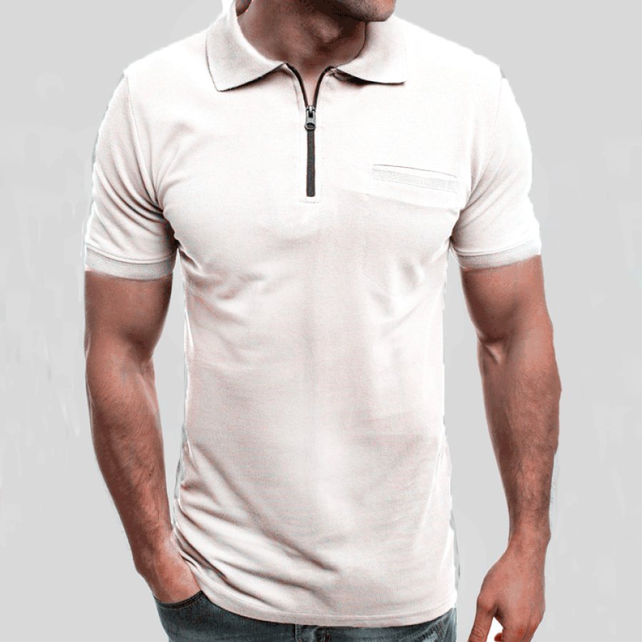 

Men's Casual Plain Lapel Style New In T-Shirts