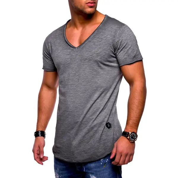 Basic V-Neck Tshirt - Menilyshop.com