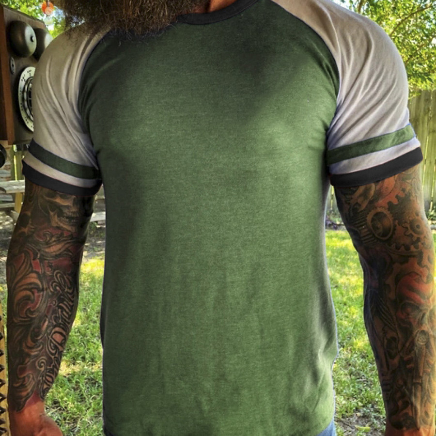 

Casual Colorblock Short Sleeve T-shirt
