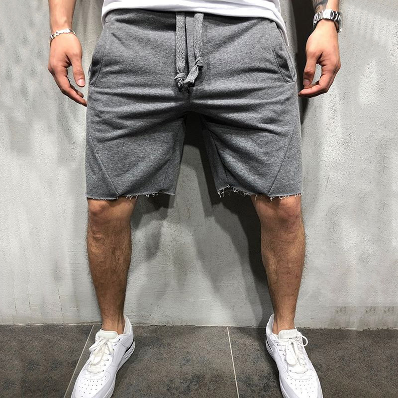 Casual Loose Plain Elastic Waist Shorts