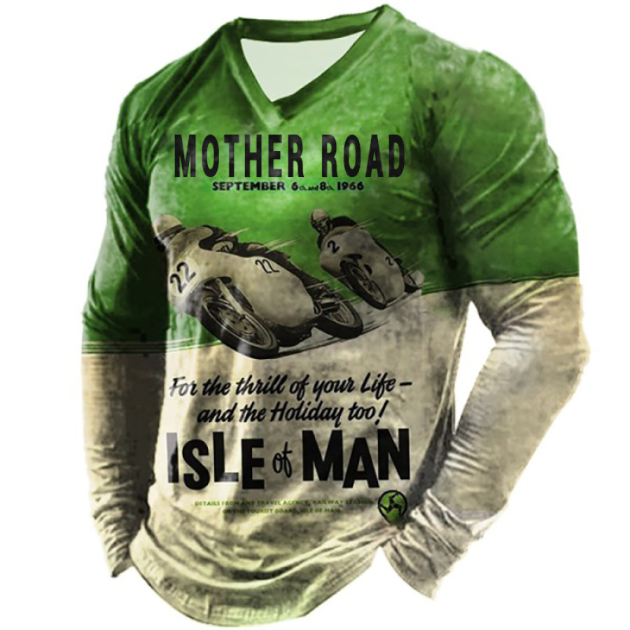 

MANX GRAND PRIX Men's Outdoor Retro Motorcycle T-Shirt