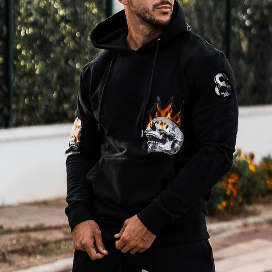 

Men's Fashion Casual Skull Hoodie