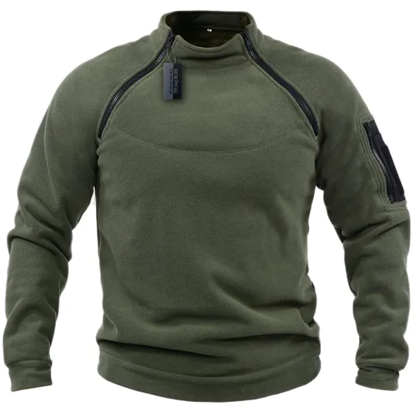 Mens Outdoor Warm And Breathable Tactical Fleece Sweatshirt 