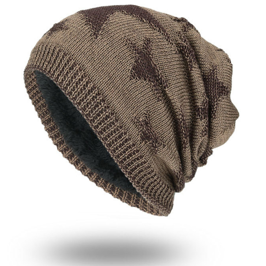 

Men's Outdoor Pullover Warm Five-pointed Star Knitted Hat