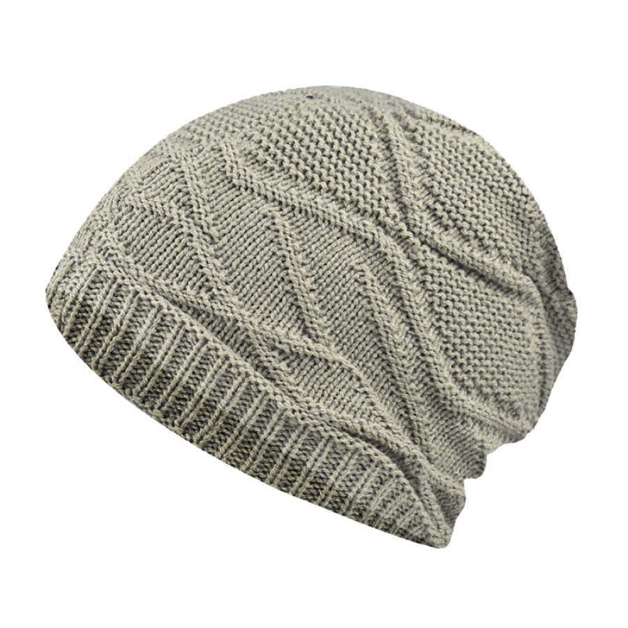 

Men's Outdoor Fleece Warm Knitted Pullover Hat