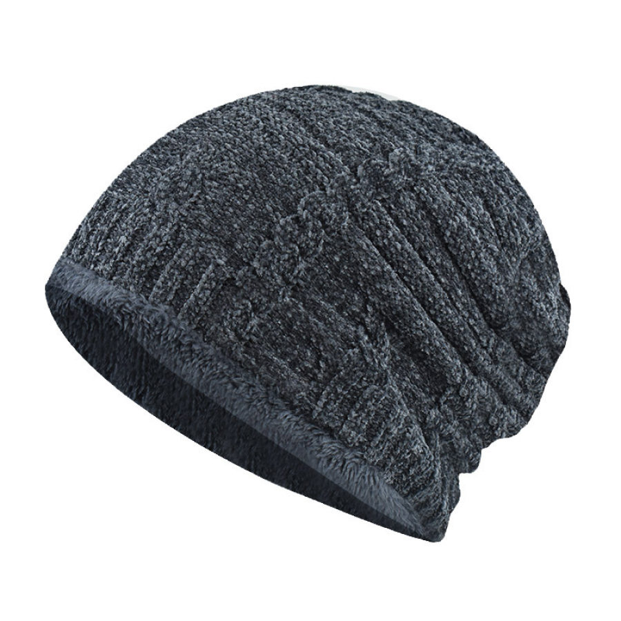 

Men's Outdoor Fleece Warm Knitted Pullover Hat