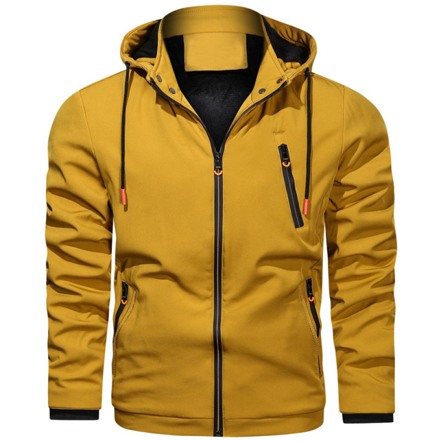 

Men's Sports Fashion Detachable Hood Jacket