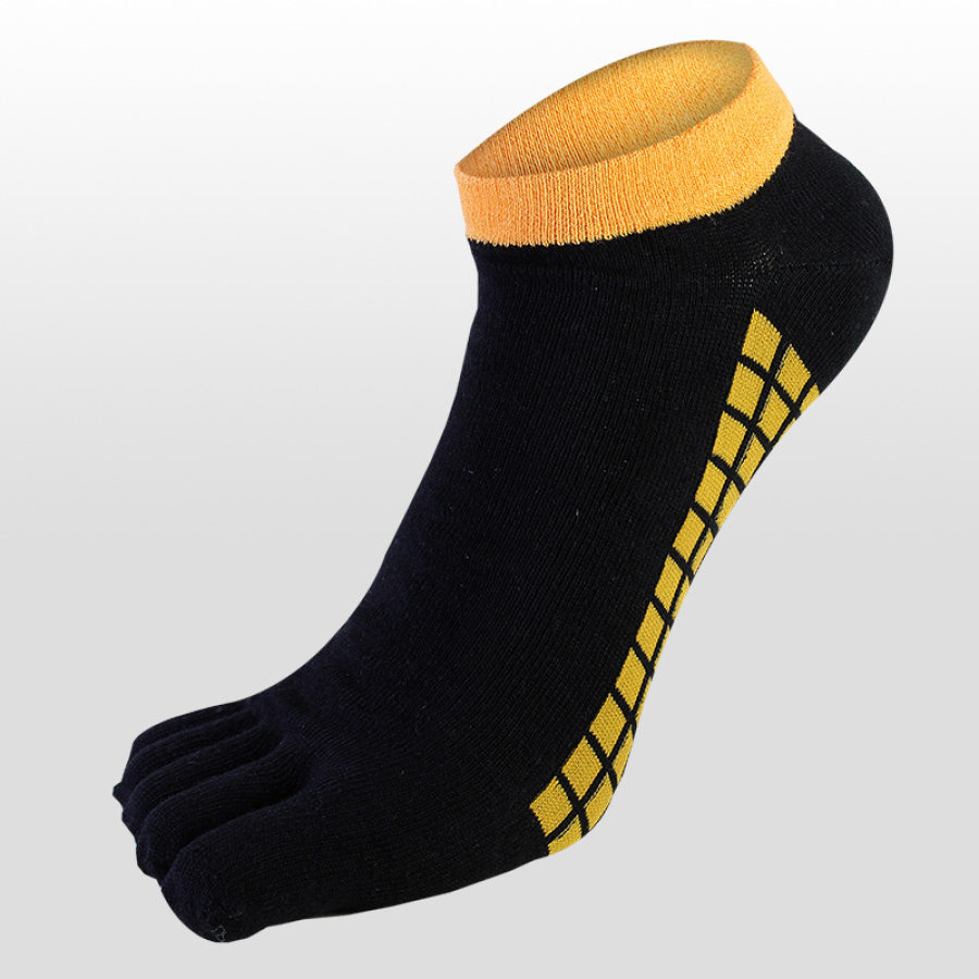 

Checkered Short Tube Five-Finger Socks