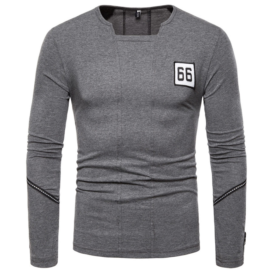 

Men's Casual No. 66 Square Neck Long Sleeve T-Shirt
