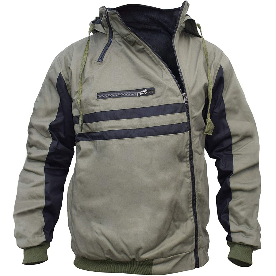 

Men's Outdoor Sports Fleece Warm And Windproof Tactical Hooded Jacket