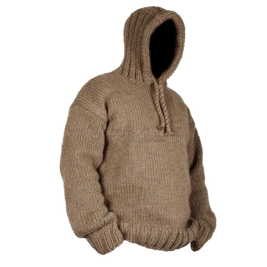 

Men's Outdoor Warm Hooded Knitted Sweater