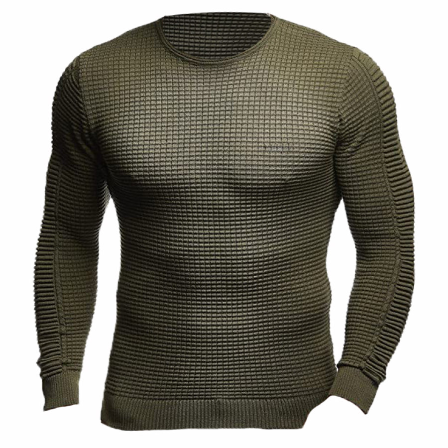 

Men's Retro Casual Solid Color Sweater
