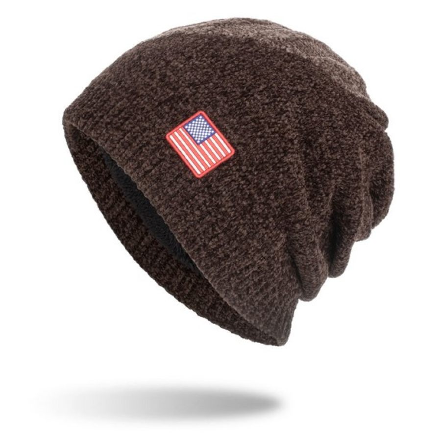 

Men's Women's Nation Flag Autumn Winter Hedging Warm Pile Knitted Hat
