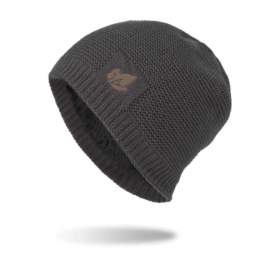 

New Embossed Leaf Knitted Hat