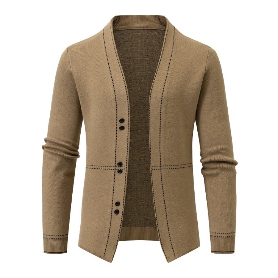 

Men's Solid Color Casual Knitted Cardigan Jacket