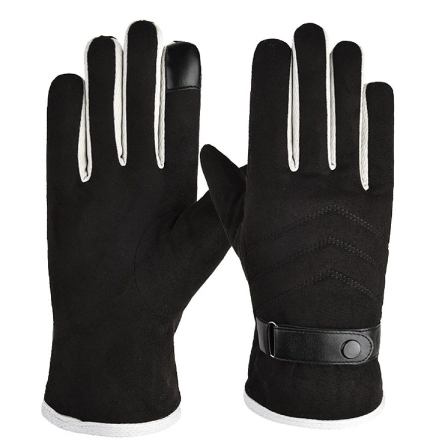 

Outdoor Cycling Sports Warm Thick Touch-screen Suede Gloves