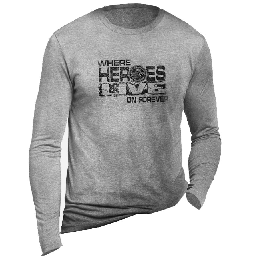 

Getting Started TVP Men's Retro Casual Long Sleeve T-shirt