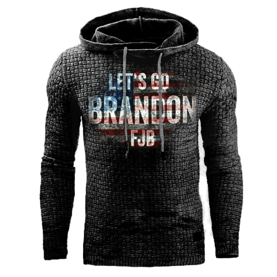 

Fjb Let's Go Brandon Men's Casual Funny Hooded Sweater