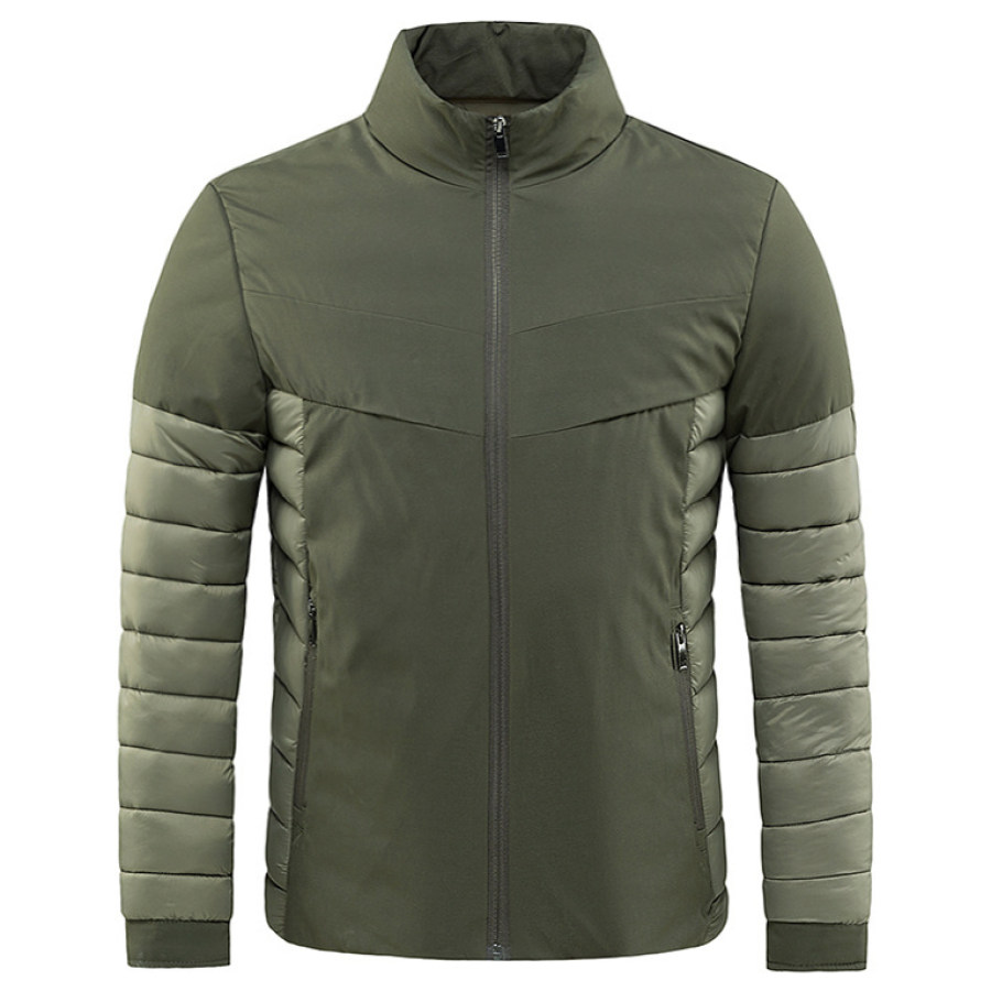 

Men's Fashion Casual Stand Collar Warm Lightweight Cotton Jacket