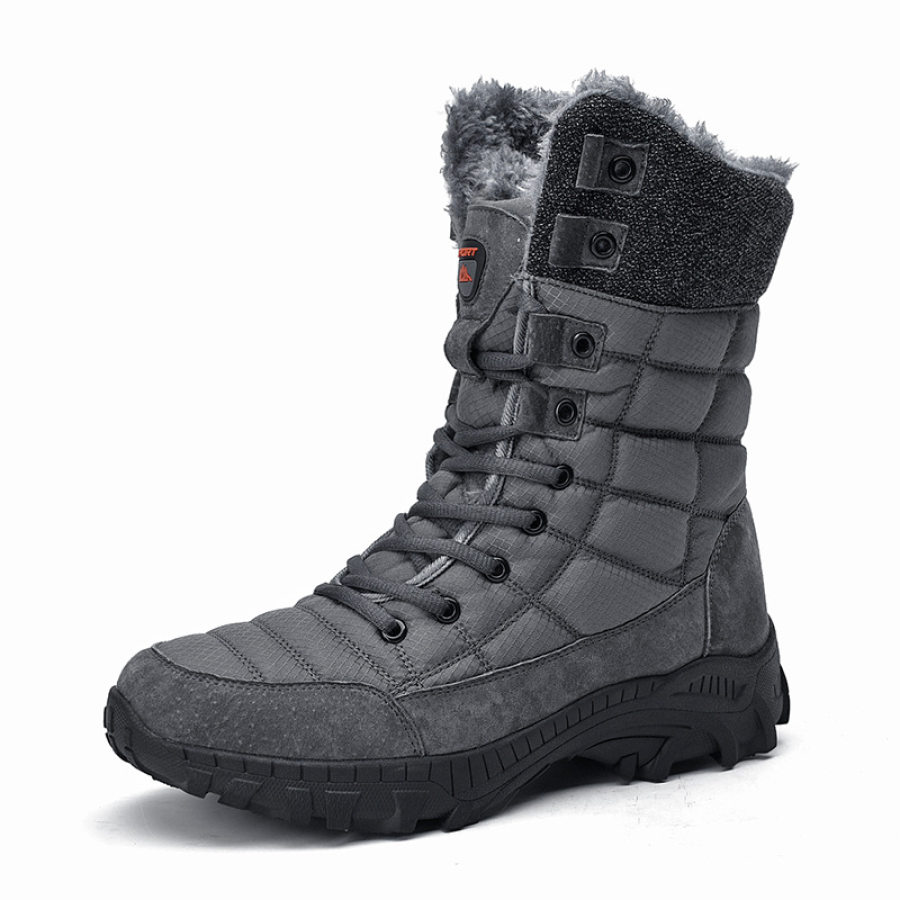 

Men's High-top Outdoor Camping Plus Velvet Snow Mountain Waterproof And Warm Snow Boots