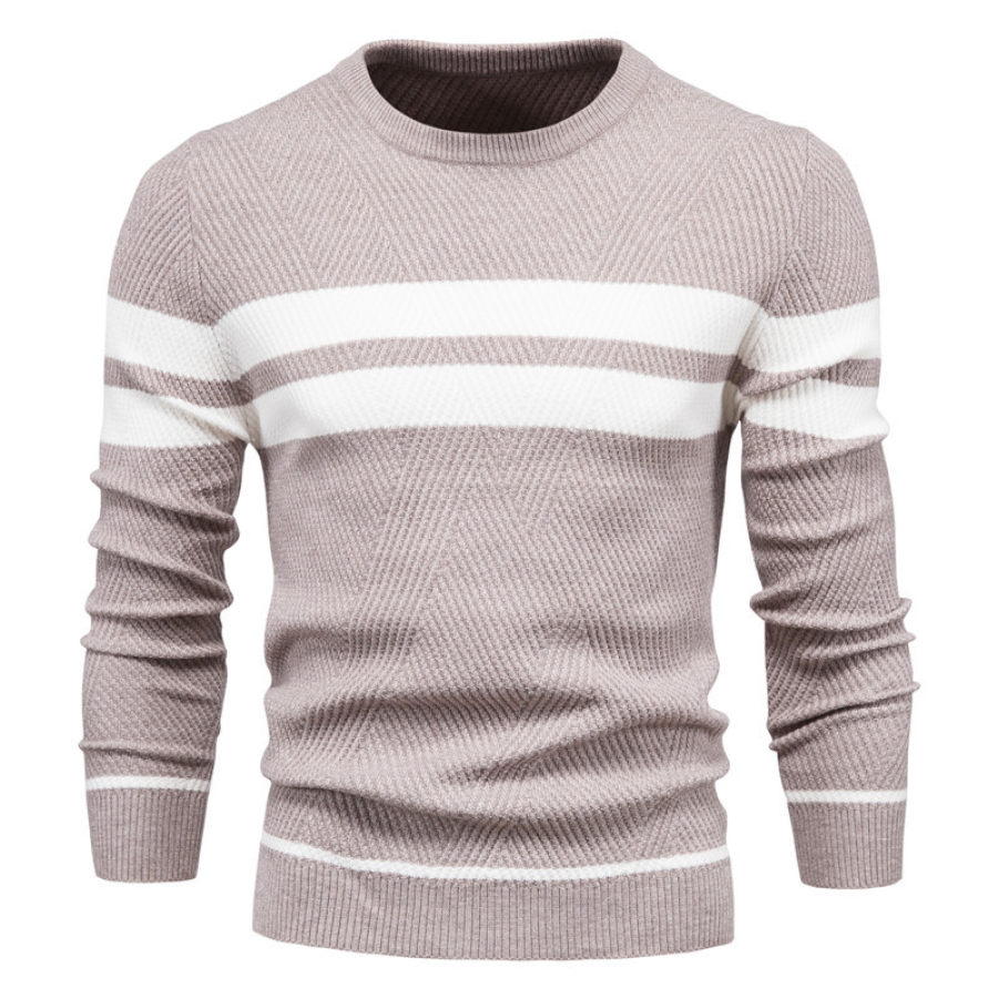 

Men's Casual Striped Base Sweater