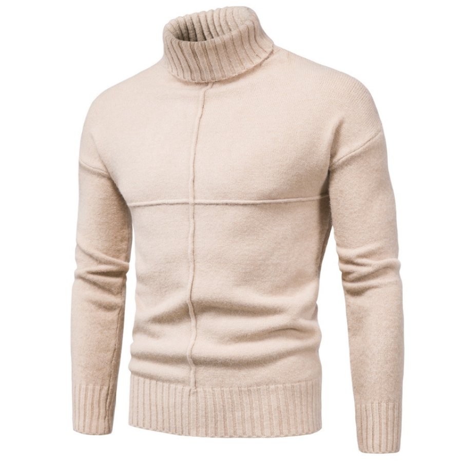 

Men's High Neck Fashion Slim Base Sweater