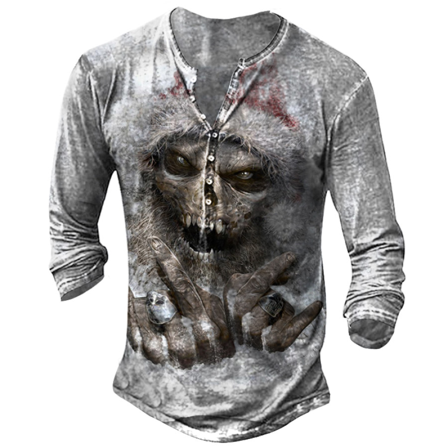 

Men's Outdoor Skull Santa V-neck T-shirt