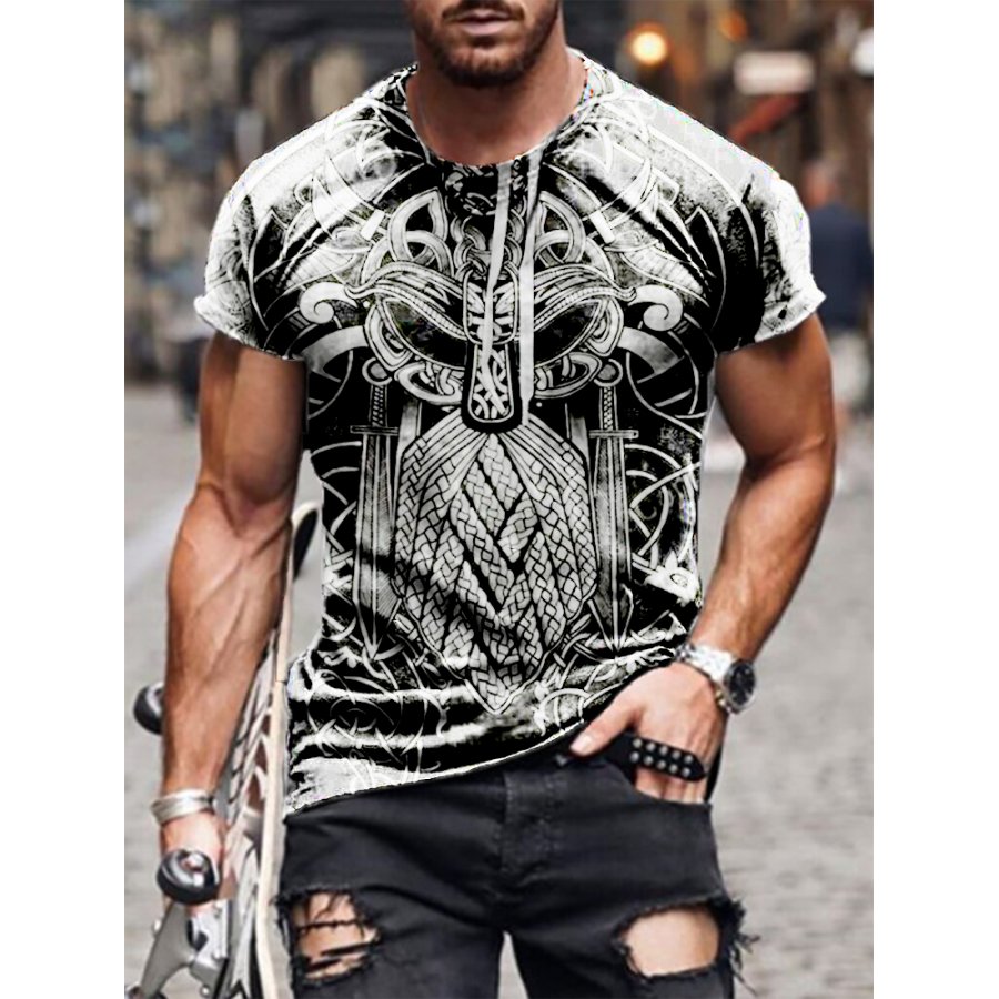 

Mens Viking Odin Art Short Sleeve T-Shirt