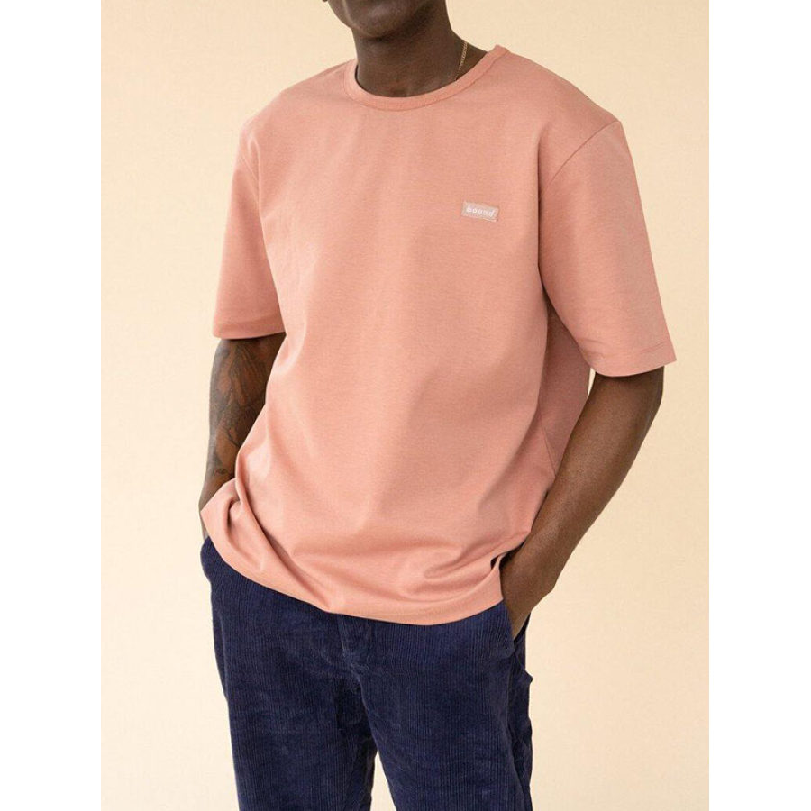 

Mens Letter Print Crew Neck T-Shirt