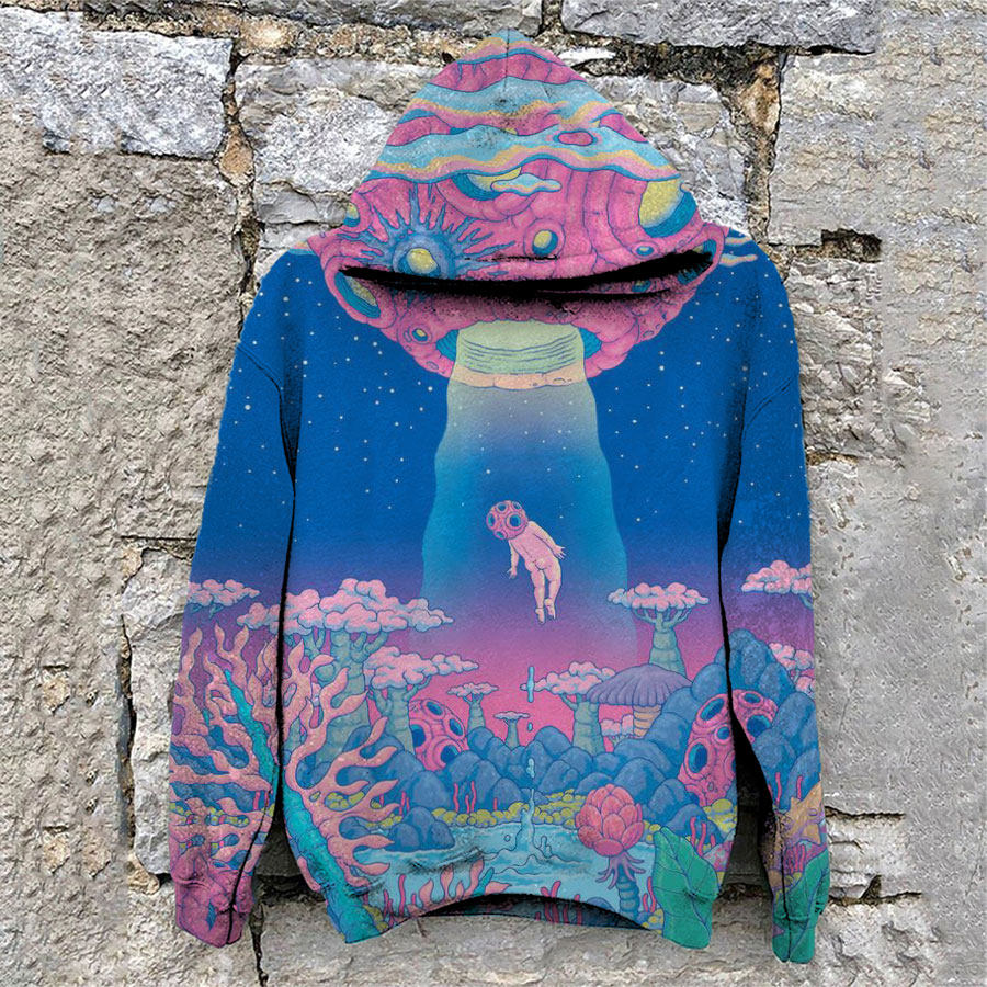 

Colorful Cartoon Print Hoodie