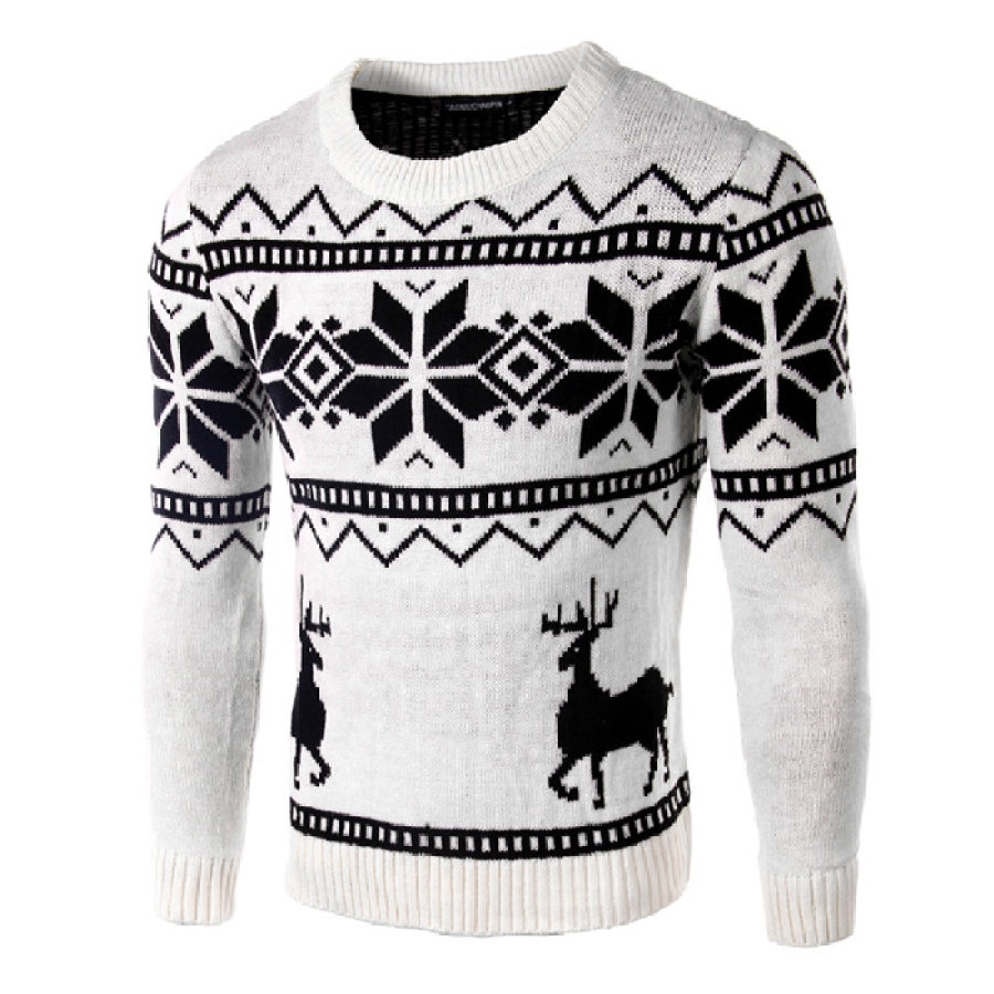 

Men's Christmas Fawn Sweater Pullover