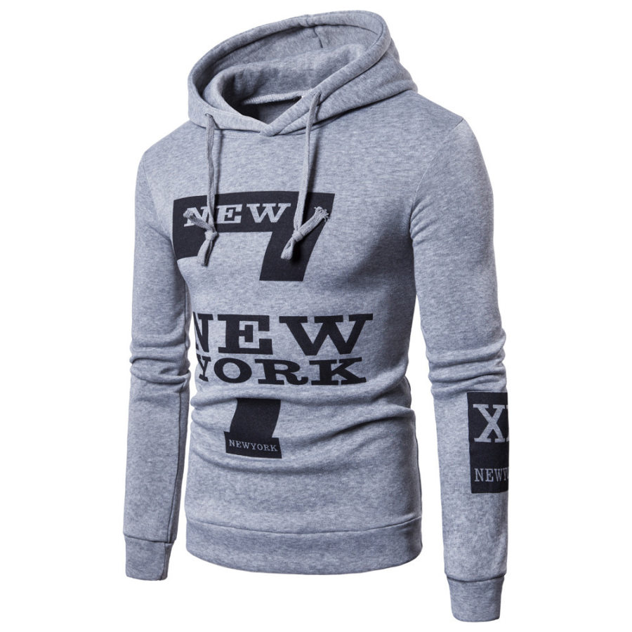 

Men's Casual Letter Fleece Sweatshirt