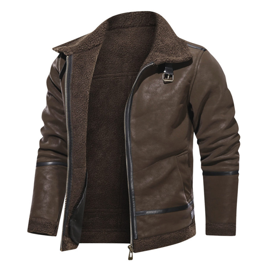 

Men's Retro Warm Side Lapel Jacket