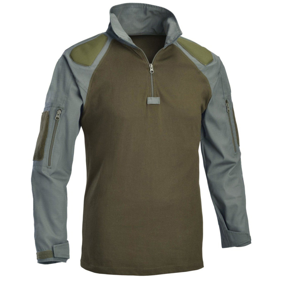 

Men's Outdoor Sports Stand Collar Zip Tactical Top