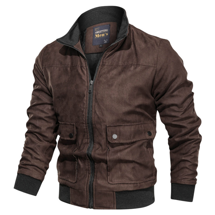 

Men's Vintage Suede Motorcycle Style Jacket