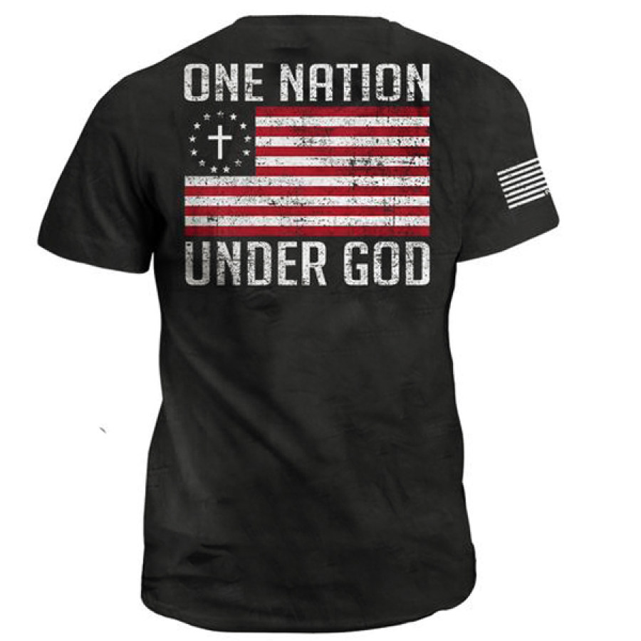 

Мужская винтажная футболка One Nation Under God