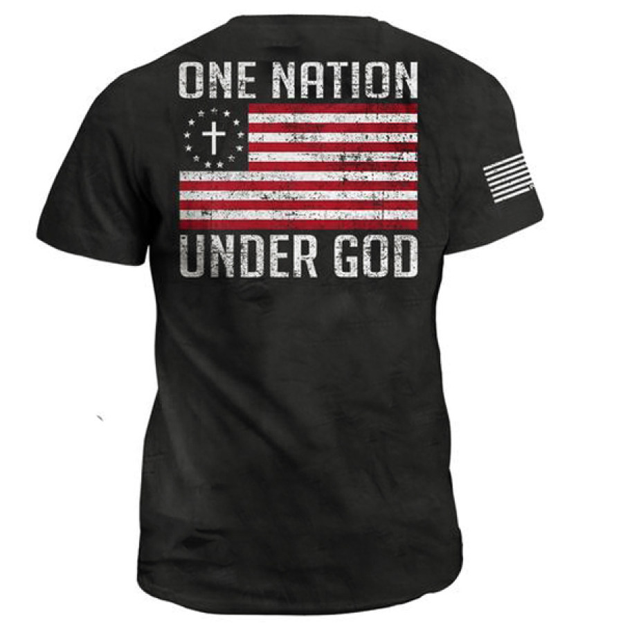 

T-shirt Vintage Pour Homme One Nation Under God