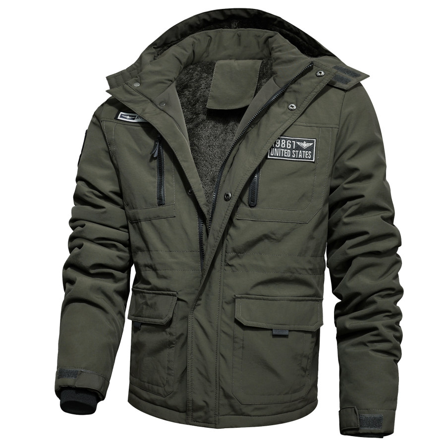 

Men's Outdoor Quilted Warm Mid-length Coat