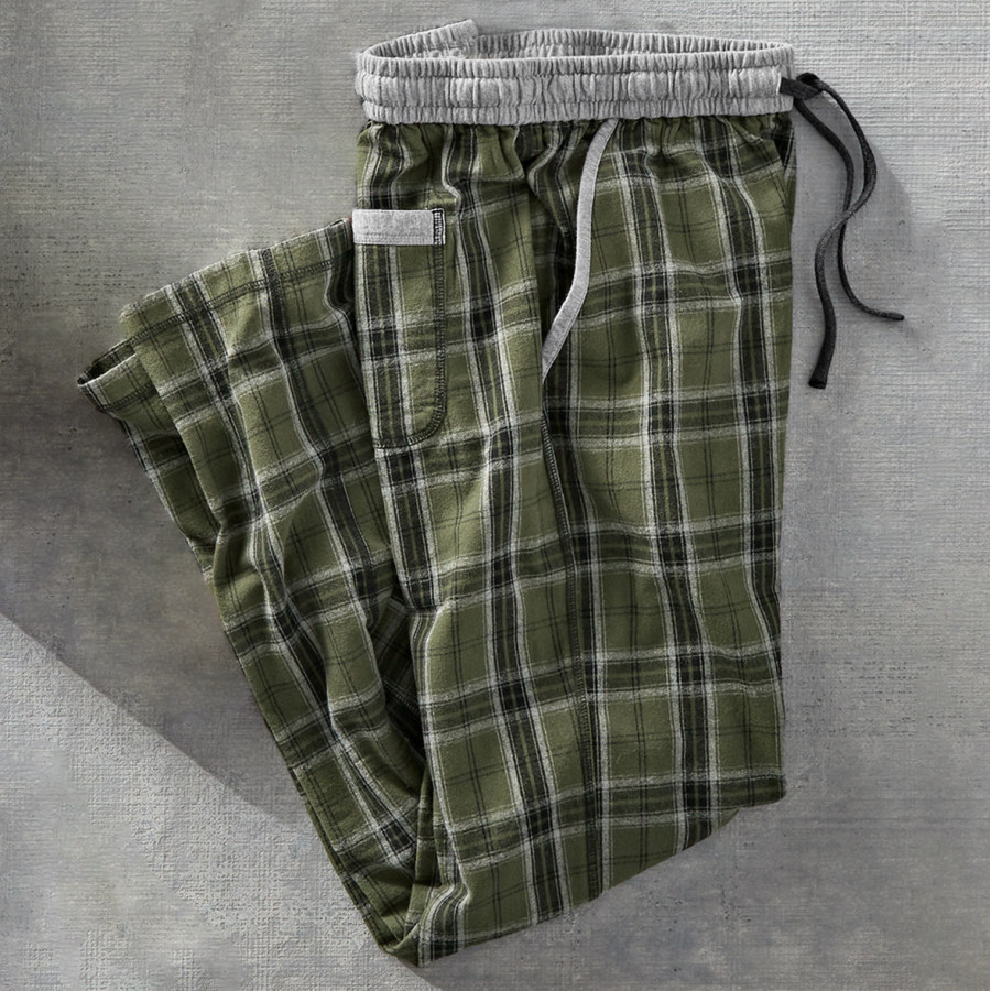 

Men's Fashion Classic Plaid Casual Pants