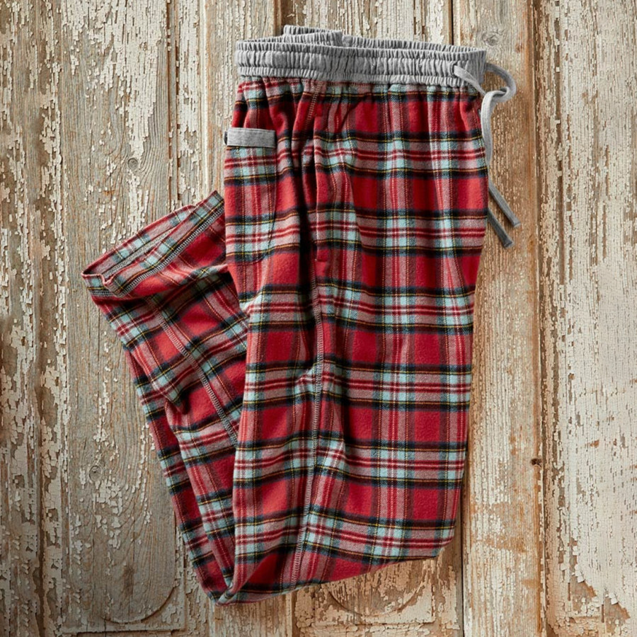 

Men's Casual And Comfortable Classic Check Straight-leg Pants