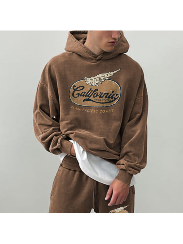 Retro Men's Califoria Casual Hoodie