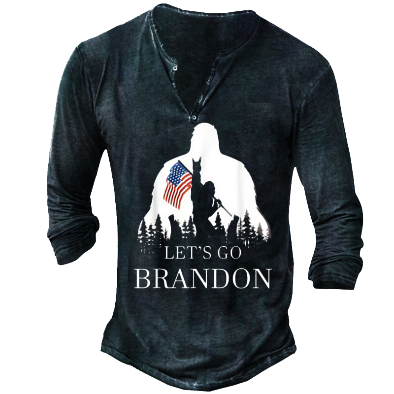 Let's Go Brandon Forest Chic Elements Men's Printed Sweatshirt