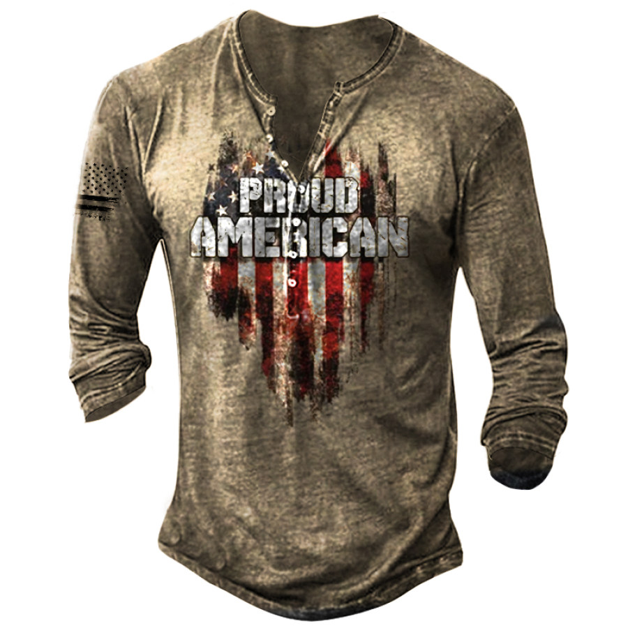 

Proud American Long Sleeve V-neck T-shirt