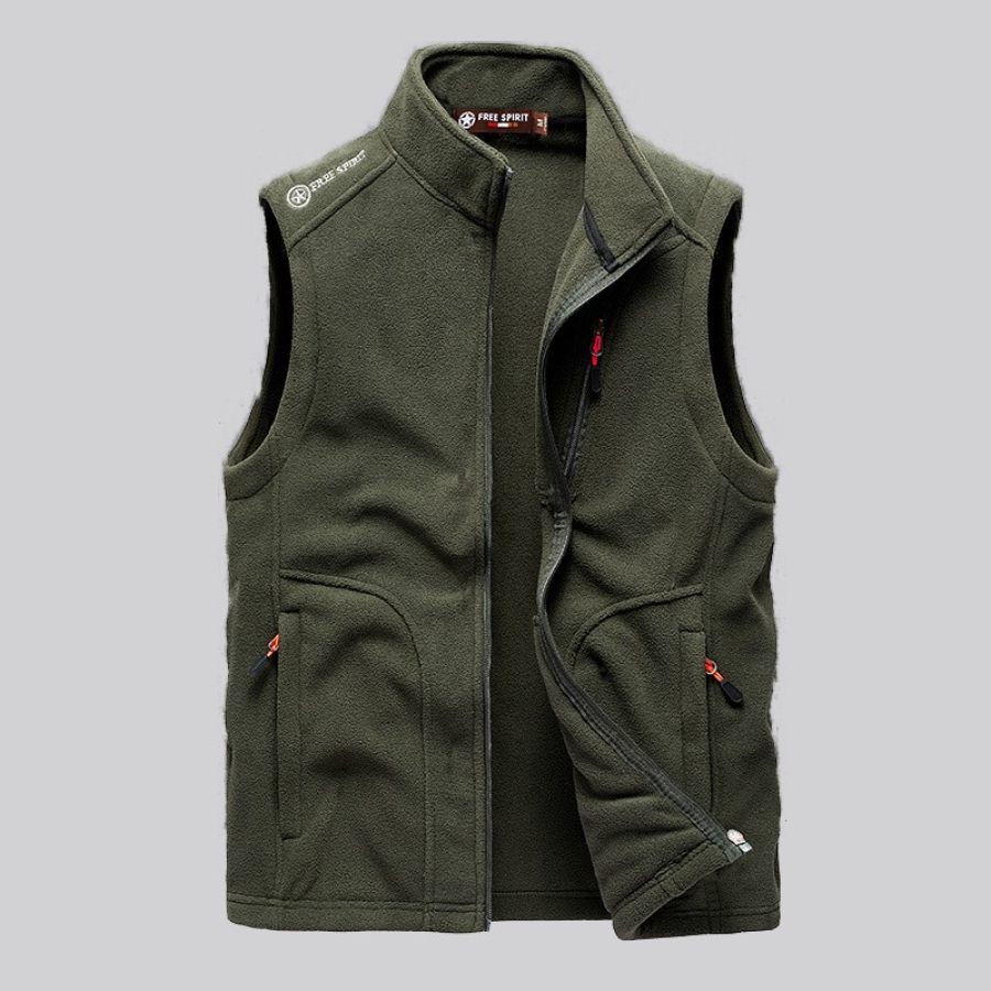 

Men's Outdoor Pocket Warm Fleece Vest